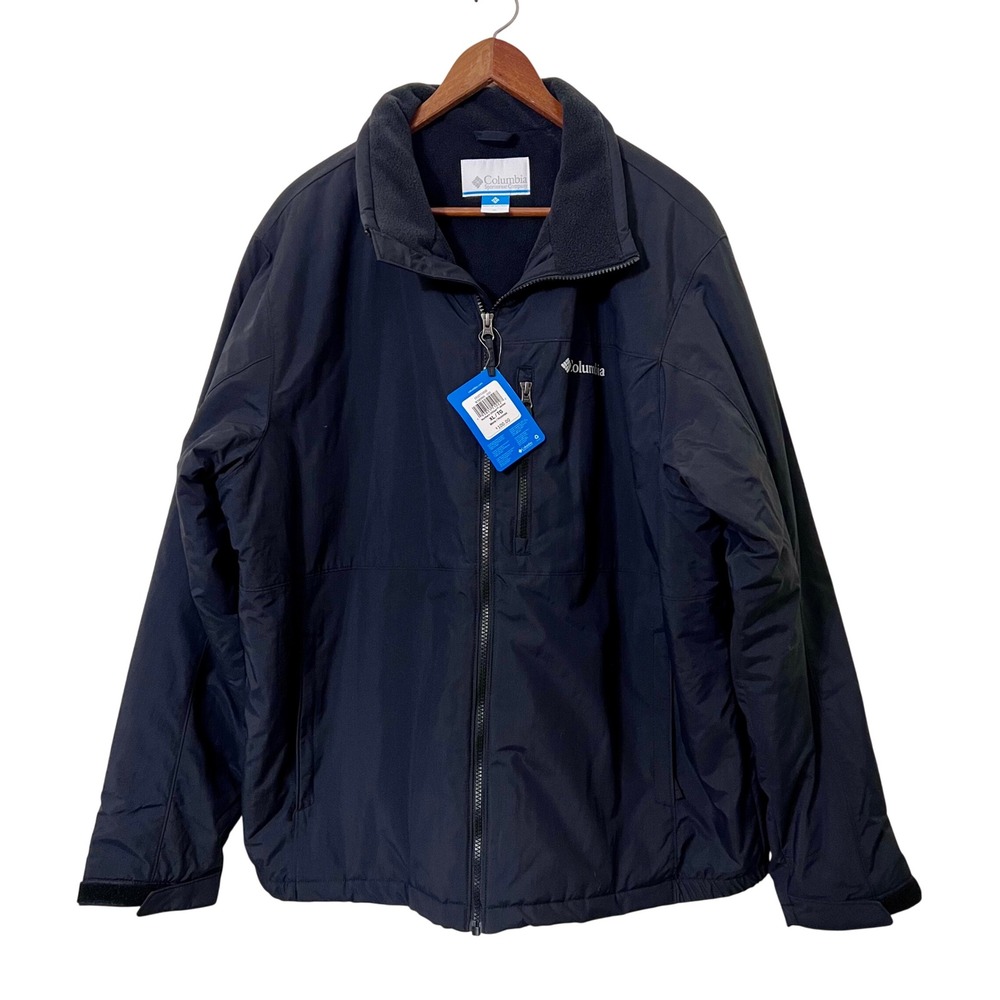Columbia Northern Utilizer Jacket Mens XL Black Full‎ Zip Fleece Lined Outerwear